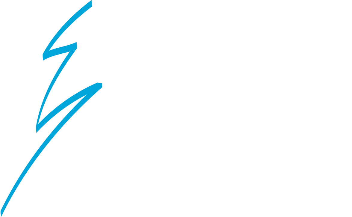 Unlimited Electrical Contracting blue and white logo 